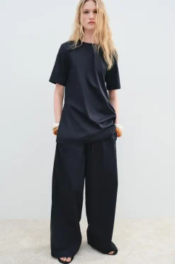 Discount PANTALÓN ANCHO PIJAMERO ZW COLLECTION Mujer Pantalones