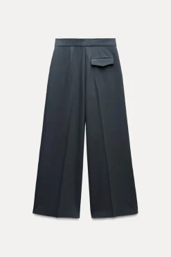 Hot PANTALÓN ANCHO PINZAS Mujer Pantalones