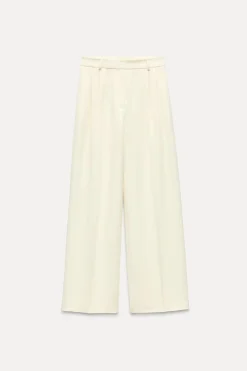 Fashion PANTALÓN ANCHO PINZAS Mujer Pantalones