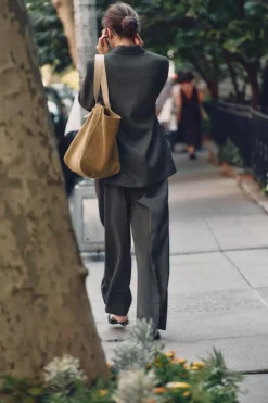 Sale PANTALÓN ANCHO PINZAS Mujer Pantalones