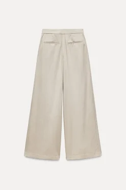 New PANTALÓN ANCHO PLIEGUES Mujer Pantalones