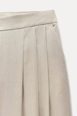 New PANTALÓN ANCHO PLIEGUES Mujer Pantalones