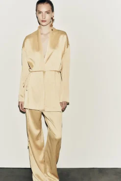 Best PANTALÓN ANCHO PLISADO Mujer Pantalones