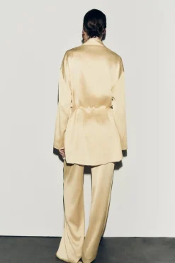 Best PANTALÓN ANCHO PLISADO Mujer Pantalones