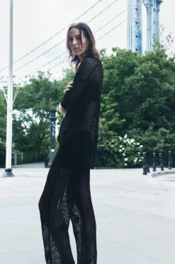 Sale PANTALÓN ANCHO PUNTO Mujer Pantalones