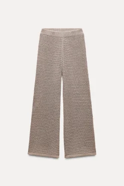 Outlet PANTALÓN ANCHO PUNTO Mujer Pantalones|Cárdigan / Jerséis