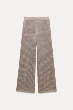 Outlet PANTALÓN ANCHO PUNTO Mujer Pantalones|Cárdigan / Jerséis