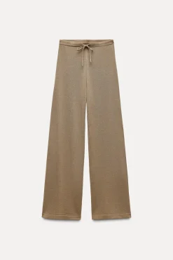 New PANTALÓN ANCHO PUNTO Mujer Pantalones|Cárdigan / Jerséis