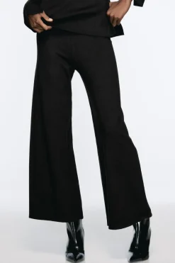 Outlet PANTALÓN ANCHO PUNTO Mujer Pantalones|Cárdigan / Jerséis