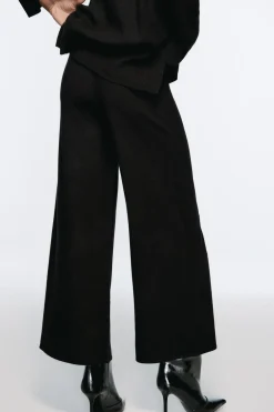 Outlet PANTALÓN ANCHO PUNTO Mujer Pantalones|Cárdigan / Jerséis