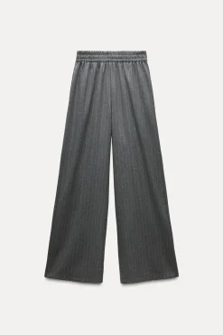 Outlet PANTALÓN ANCHO RAYA DIPLOMÁTICA Mujer Pantalones