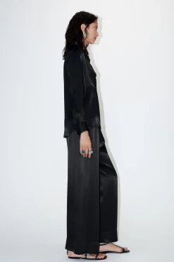 Discount PANTALÓN ANCHO SATINADO ZW COLLECTION Mujer Pantalones