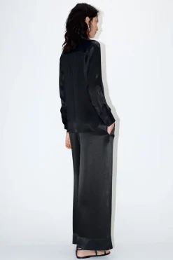 Discount PANTALÓN ANCHO SATINADO ZW COLLECTION Mujer Pantalones