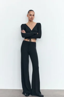 Hot PANTALÓN ANCHO SEAMLESS Mujer Pantalones