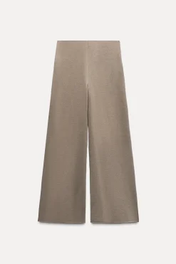 Discount PANTALÓN ANCHO SOFT PIQUÉ Mujer Pantalones