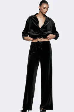 Discount PANTALÓN ANCHO TERCIOPELO Mujer Pantalones