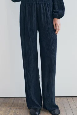 Clearance PANTALÓN ANCHO TEXTURA Mujer Pantalones