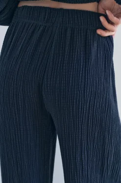 Clearance PANTALÓN ANCHO TEXTURA Mujer Pantalones