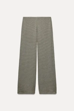 Best PANTALÓN ANCHO TEXTURA Mujer Pantalones