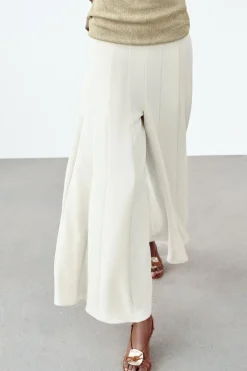 Discount PANTALÓN ANCHO TIRO ALTO Mujer Pantalones