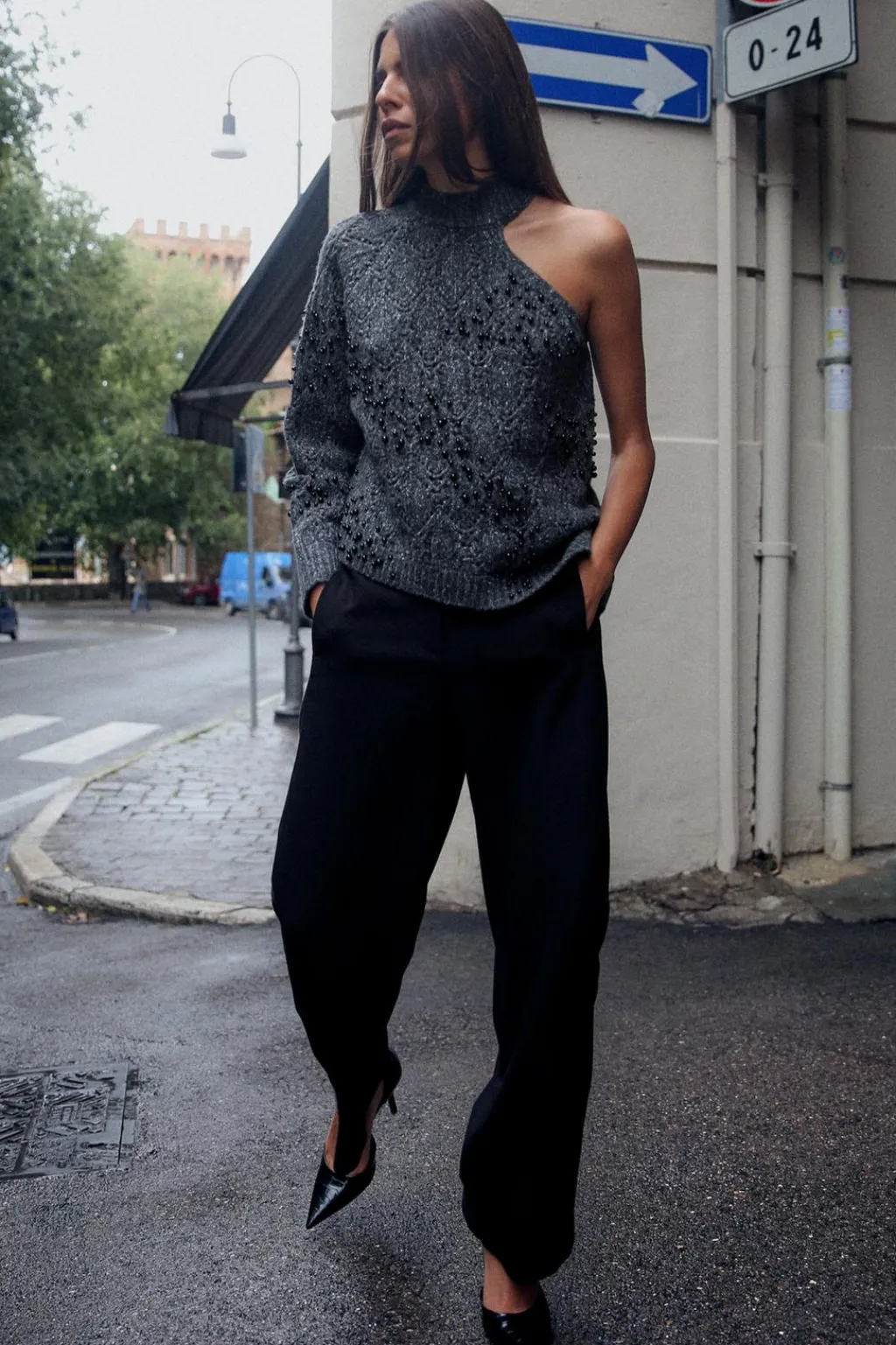 Fashion PANTALÓN ANCHO TIRO ALTO Mujer Pantalones