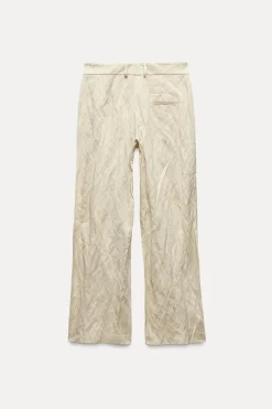 Clearance PANTALÓN ARRUGADO RECTO ZW COLLECTION Mujer Pantalones