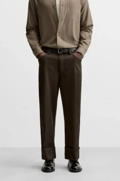 Outlet PANTALÓN BAJO CON VUELTA Hombre Pantalones