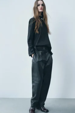 Discount PANTALÓN BALLON PIEL 100% ZW COLLECTION Mujer Pantalones