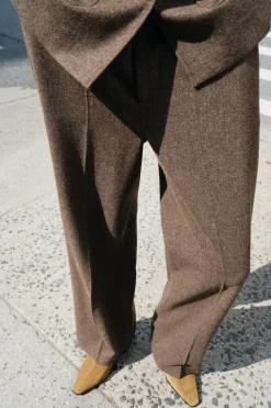 Hot PANTALÓN BANDA LATERAL CON LANA ZW COLLECTION Mujer Pantalones