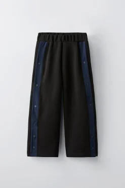 Niños ZARA 6 - 14 Años·Pantalones|6 - 14 Años·Deporte / Jogging<PANTALÓN BANDA SNAPS