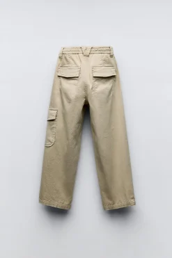 Niños ZARA 6 - 14 Años·Pantalones<PANTALÓN BARREL BOLSILLO