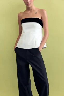 New PANTALÓN BARREL BOLSILLOS Mujer Pantalones