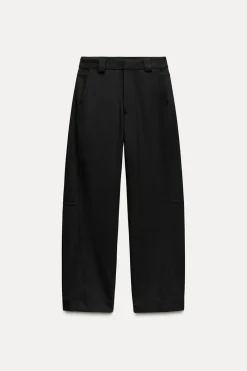 New PANTALÓN BARREL BOLSILLOS Mujer Pantalones