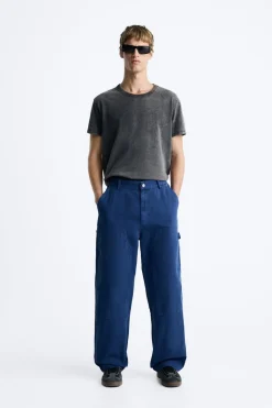 Online PANTALÓN BOLSILLO CARPINTERO LAVADO Hombre Pantalones