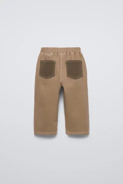 Niños ZARA 1½ - 6 Años·Pantalones|1½ - 6 Años·Pantalones / Leggings<PANTALÓN BOLSILLOS CONTRASTE