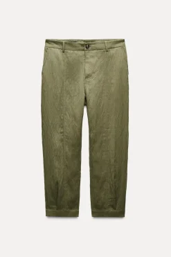 Discount PANTALÓN BOMBACHO EFECTO ARRUGADO Mujer Pantalones