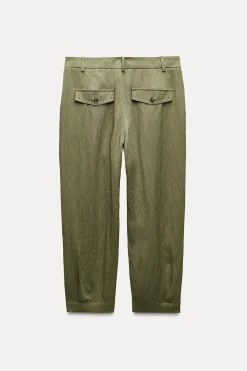 Discount PANTALÓN BOMBACHO EFECTO ARRUGADO Mujer Pantalones