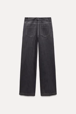 Clearance PANTALÓN BOOTCUT PESPUNTES COMBINADOS Mujer Pantalones