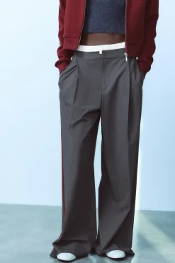 Sale PANTALÓN BOXER BANDA LATERAL Mujer Pantalones