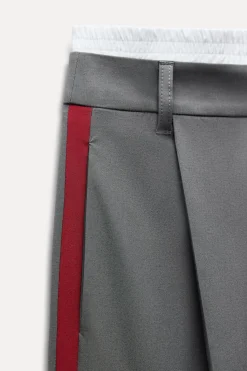 Sale PANTALÓN BOXER BANDA LATERAL Mujer Pantalones