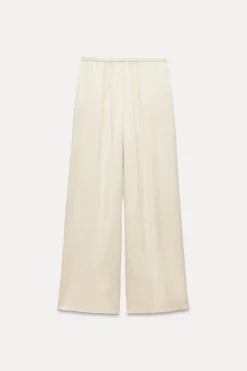 Hot PANTALÓN BRILLO EFECTO ARRUGADO Mujer Pantalones