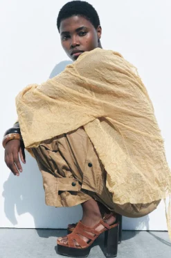 Best PANTALÓN CARGO ARRUGADO ZW COLLECTION Mujer Pantalones