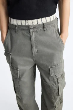 Hot PANTALÓN CARGO BOLSILLOS Hombre Pantalones|Cargo