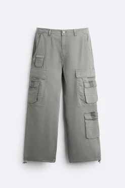 Hot PANTALÓN CARGO BOLSILLOS Hombre Pantalones|Cargo