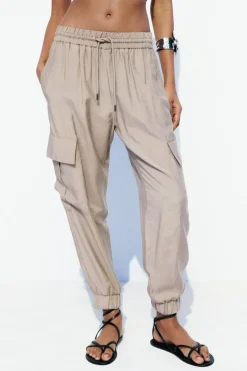 Clearance PANTALÓN CARGO CINTURA ELÁSTICA Mujer Pantalones
