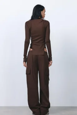 Sale PANTALÓN CARGO EFECTO LAVADO CREMALLERAS Mujer Pantalones|Sudaderas / Joggers