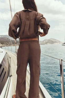 Outlet PANTALÓN CARGO SEMITRANSPARENTE Mujer Pantalones