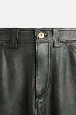 Discount PANTALÓN CARPENTER PIEL EFECTO LAVADO Hombre Piel|Pantalones