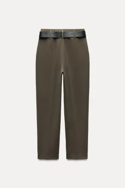 Best PANTALÓN CARROT CINTURÓN Mujer Pantalones