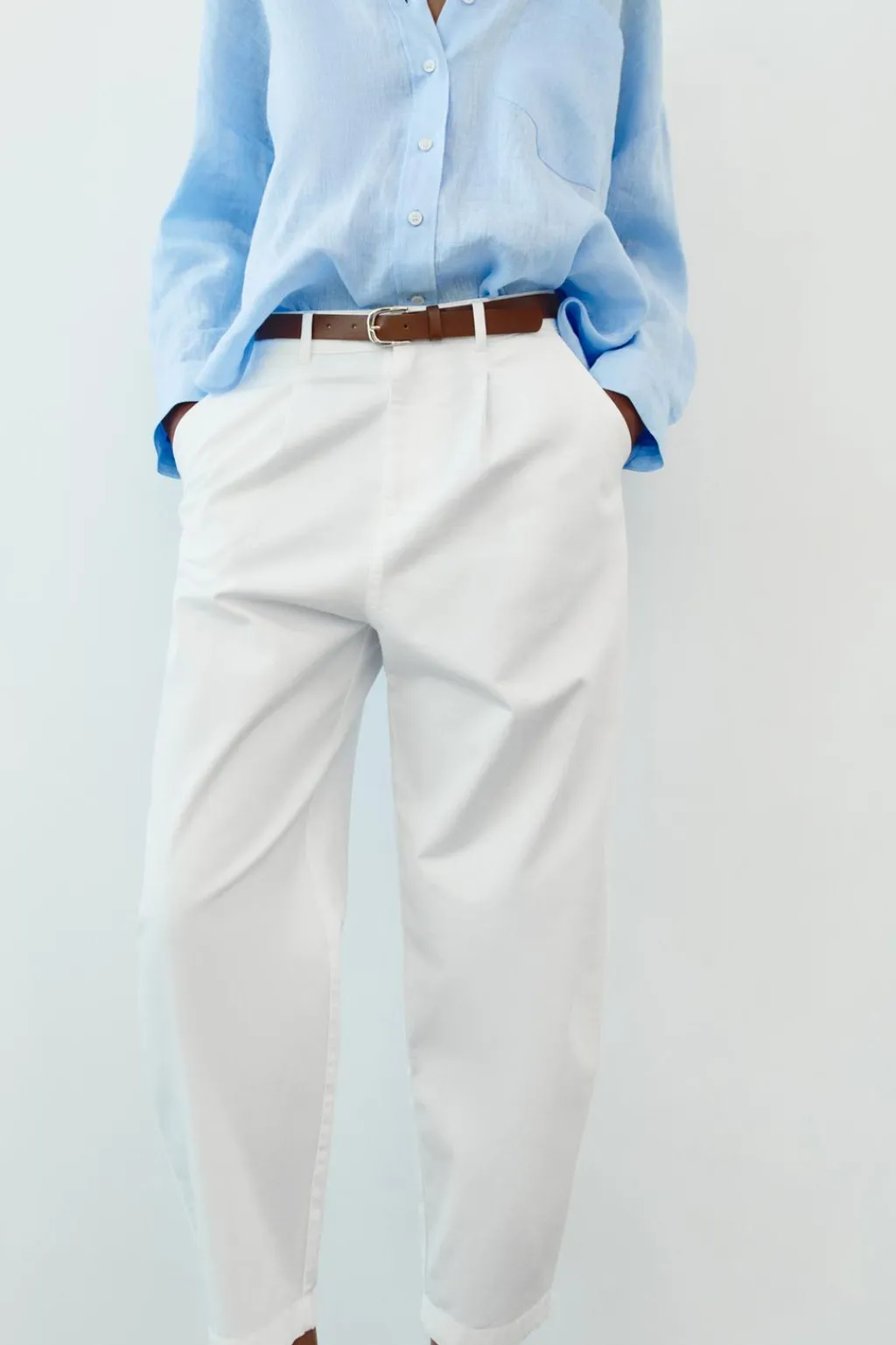 Clearance PANTALÓN CHINO CINTURÓN Mujer Pantalones